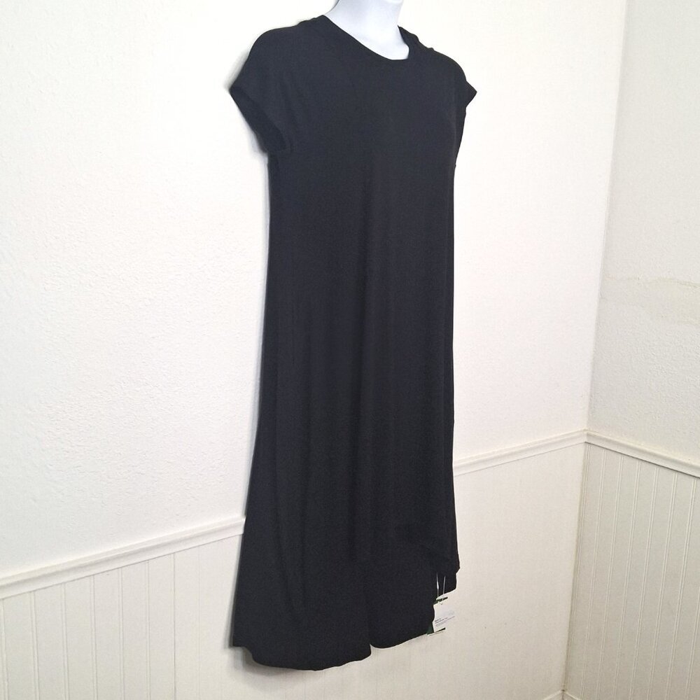 Halara Jersey Knit Dress Sz L Midi Pockets Neutral Minimalist Athleisure - Picture 3 of 15